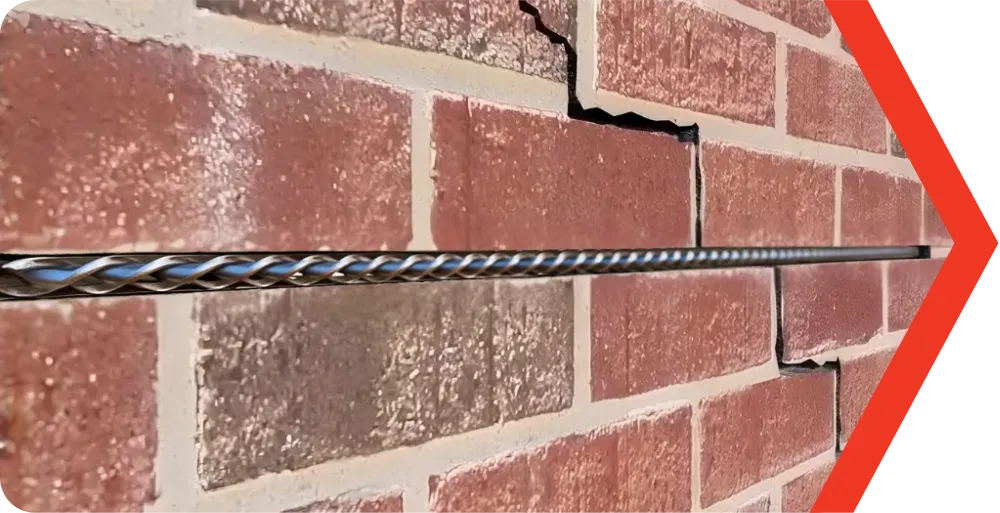 Buildfix HelicalBar™ R304 wall crack repair