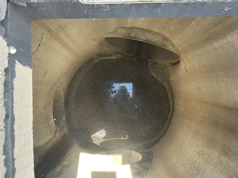 The 2.8m-deep concrete drainage pit at the Bundamba warehouse before GeoPoly™ stabilisation