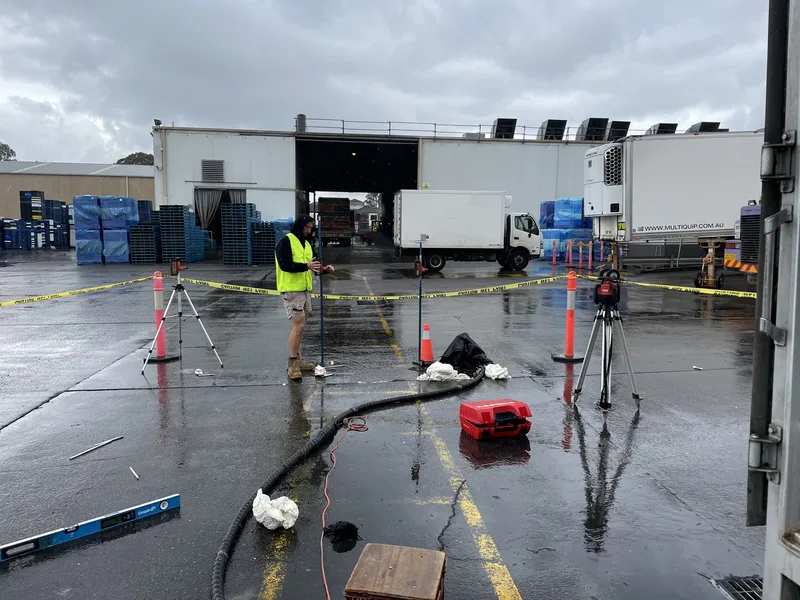 Loading Dock Relevelled Around a Live Plant