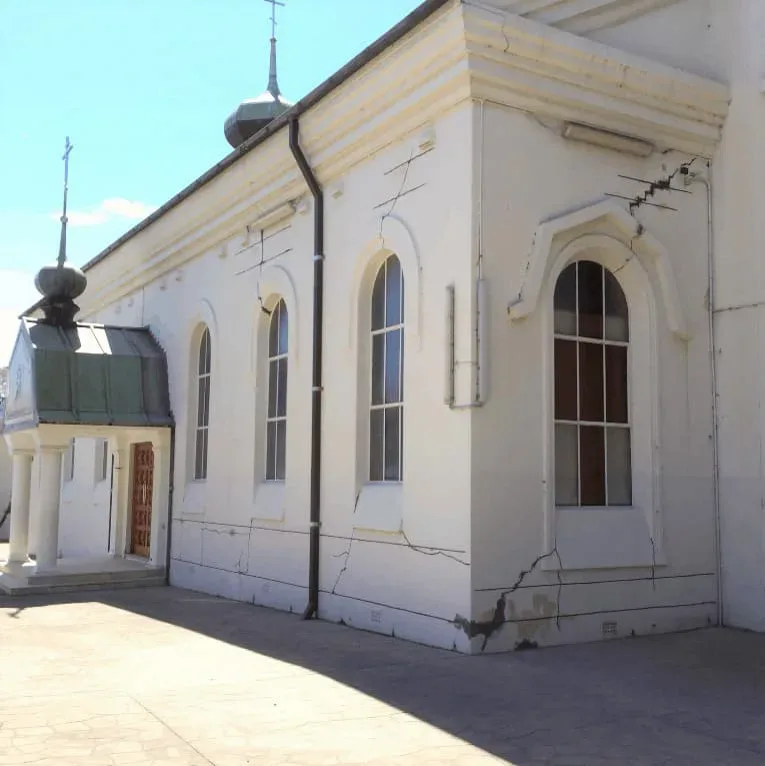 External crack repair at an Orthodox cathedral