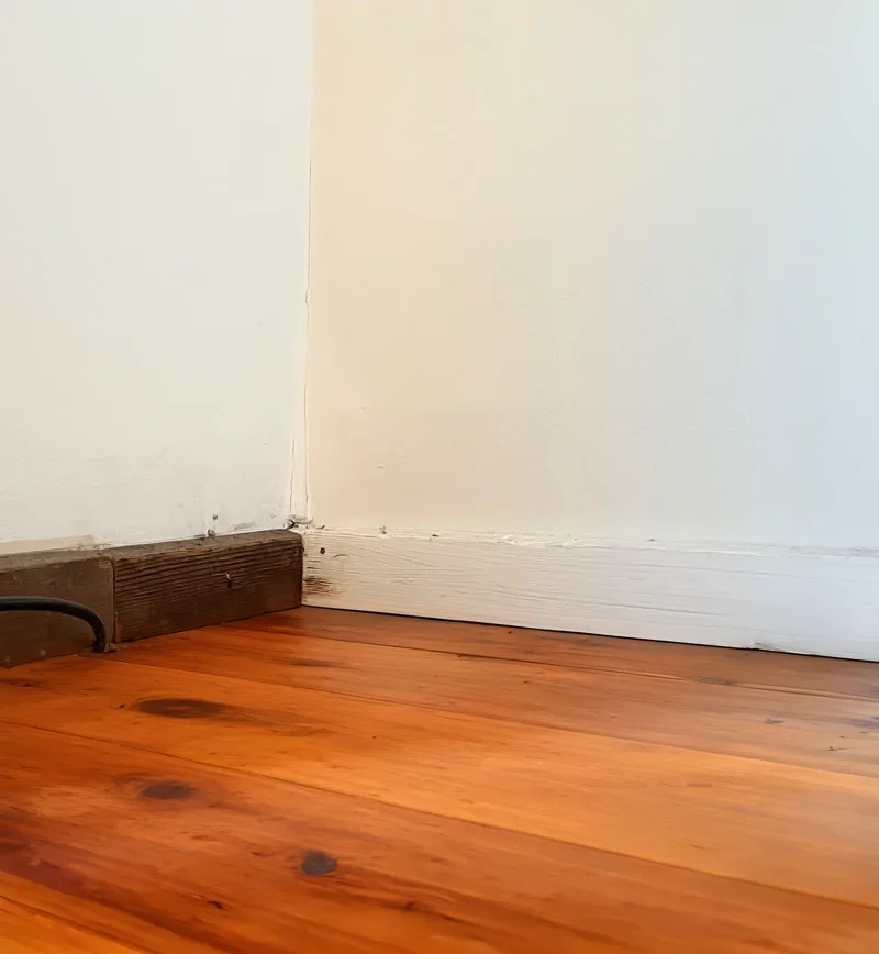 Same wall junction with gap closed after pier stabilisation