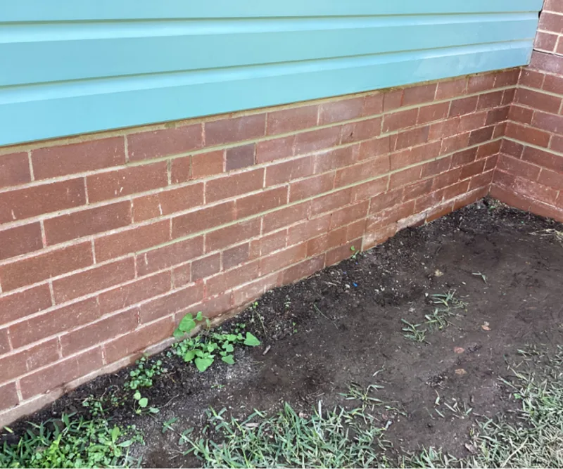 Reactive clay soil cracking in a Melbourne backyard during summer drought