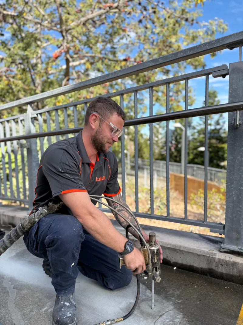 GeoPoly injection beneath bikeway and footpath slabs