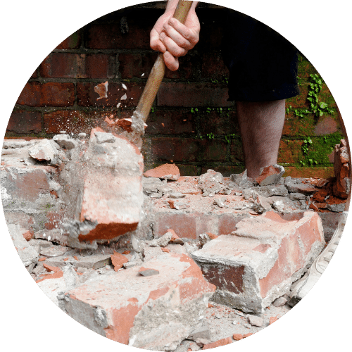 Knocking floor piers down and rebuilding them