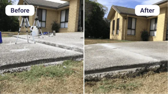 driveway checked before & after
