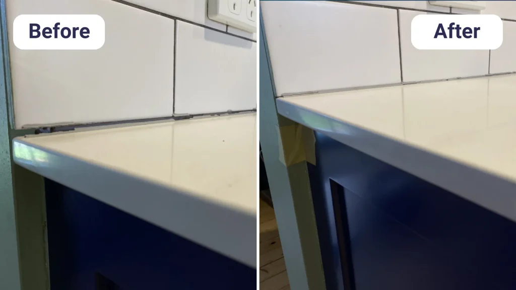 Sinking Brick Piers Stabilised, Saving a Newly Installed Kitchen Before After 1