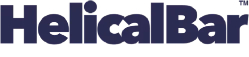 Helical Bar logo in bold dark blue for Australian structural repair branding.