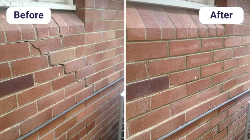 Small hairline plaster crack caused by shrinkage